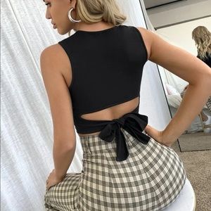 Shein tie back tank top